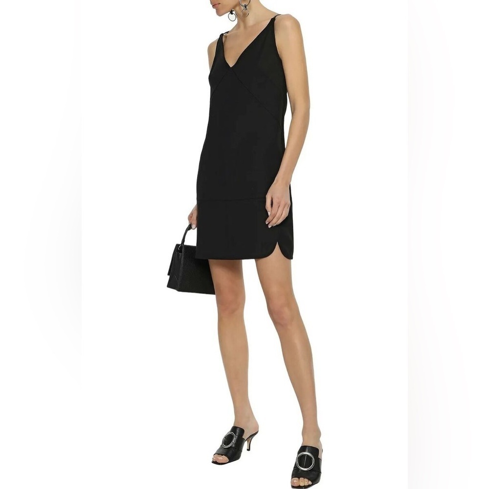 Helmut Lang Black Studded Mini Slip Dress Size 8